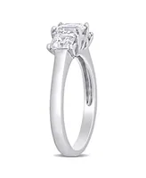 Asscher-Cut Certified Diamond (1 1/2 ct. t.w.) 3- Stone Engagement Ring 14k White Gold