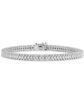 Diamond Link Bracelet (1 ct. t.w) in Sterling Silver