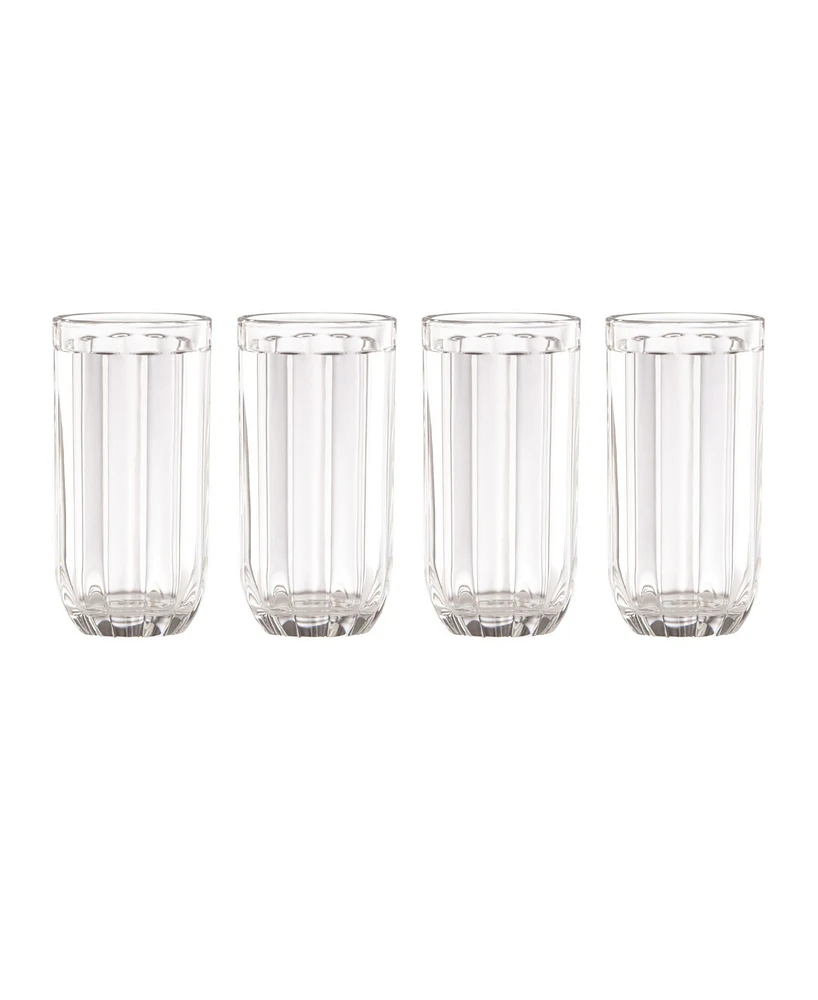 kate spade new york Park Circle Clear Glass, Set of 4