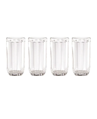 kate spade new york Park Circle Clear Glass, Set of 4