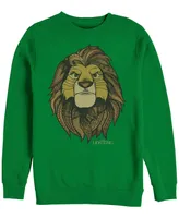 Disney Men's Lion King Noble Simba, Crewneck Fleece