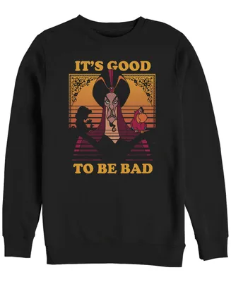 Disney Men's Aladdin Jafar It's Good to be Bad, Crewneck Fleece