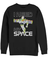 Disney Pixar Men's Toy Story Buzz Lightyear I Need My Space, Crewneck Fleece