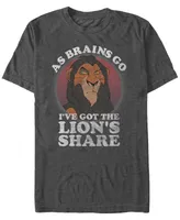 Disney Men's Lion King Scar The Lion's Share of Brains, Short Sleeve T-Shirt