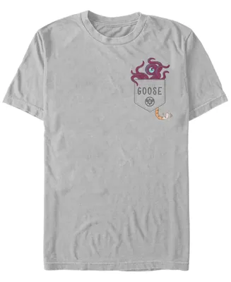 Fifth Sun Marvel Men's Captain Goose Logo Tentacle Pocket Short Sleeve T-Shirt