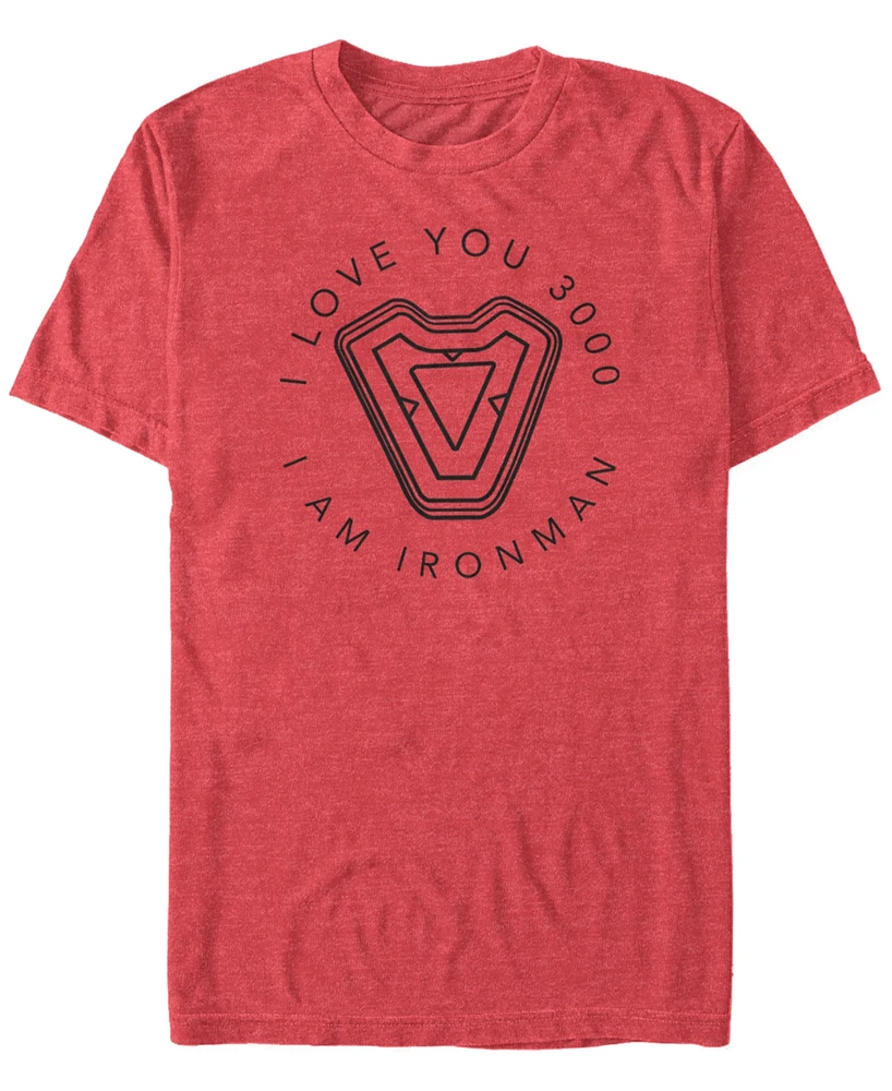 Marvel Men's Avengers Endgame Iron Man I Love You 3000, Short Sleeve T-shirt