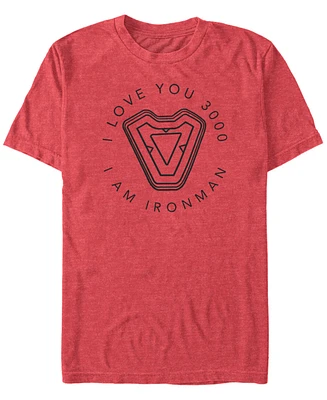 Marvel Men's Avengers Endgame Iron Man I Love You 3000, Short Sleeve T-shirt