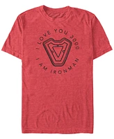 Marvel Men's Avengers Endgame Iron Man I Love You 3000, Short Sleeve T-shirt