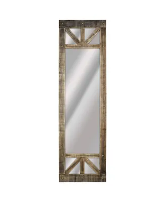 American Art Decor Rustic Wood Full Length Mirror