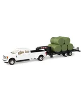 Tomy Ford F-350 1/32 Pickup with Gooseneck Trailer and 10 Bales