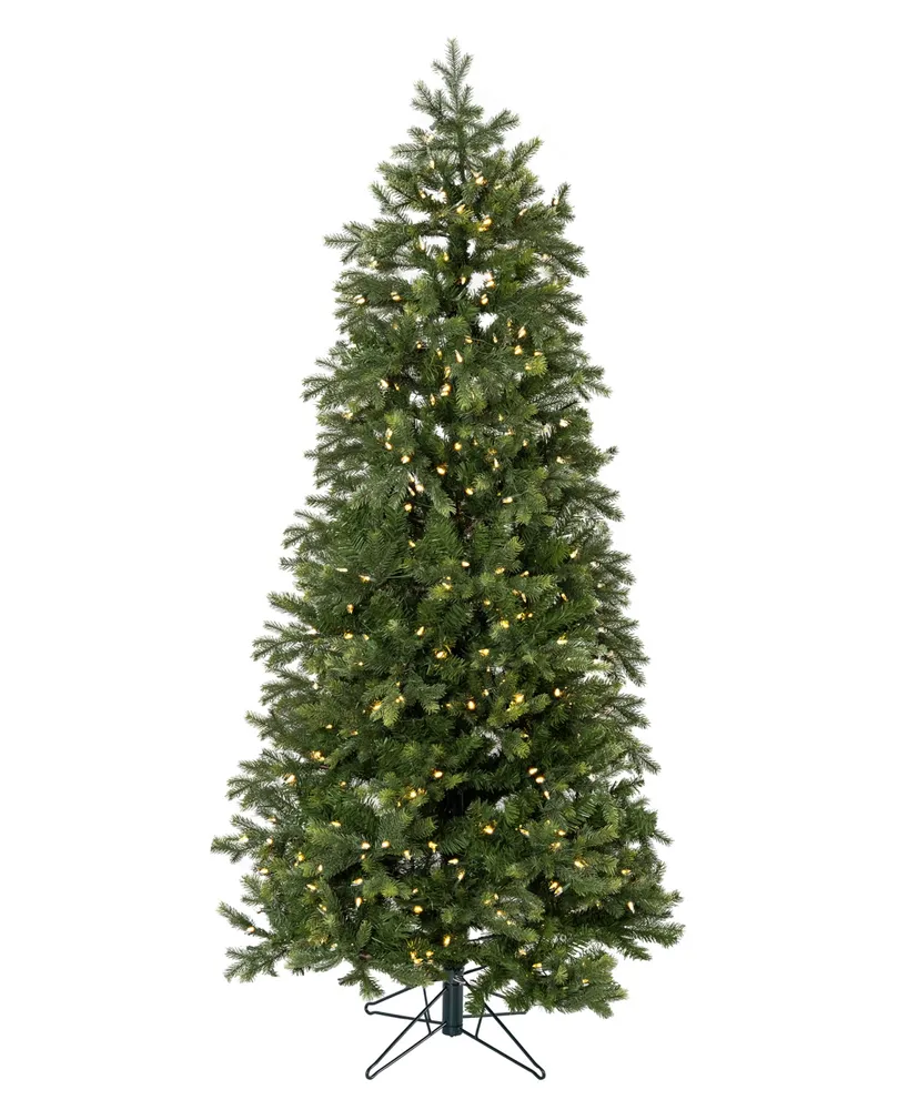 2' Pre-Lit Slim White Artificial Christmas Tree - Green Lights