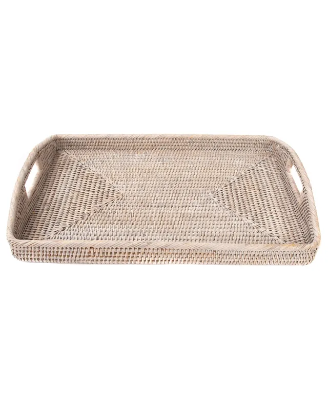 Pottery Barn Handwoven Seagrass Round Tray