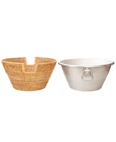 Artifacts Rattan Aluminum Ice Tub