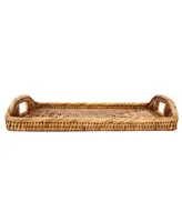 Artifacts Rattan 17" Rectangular Tray