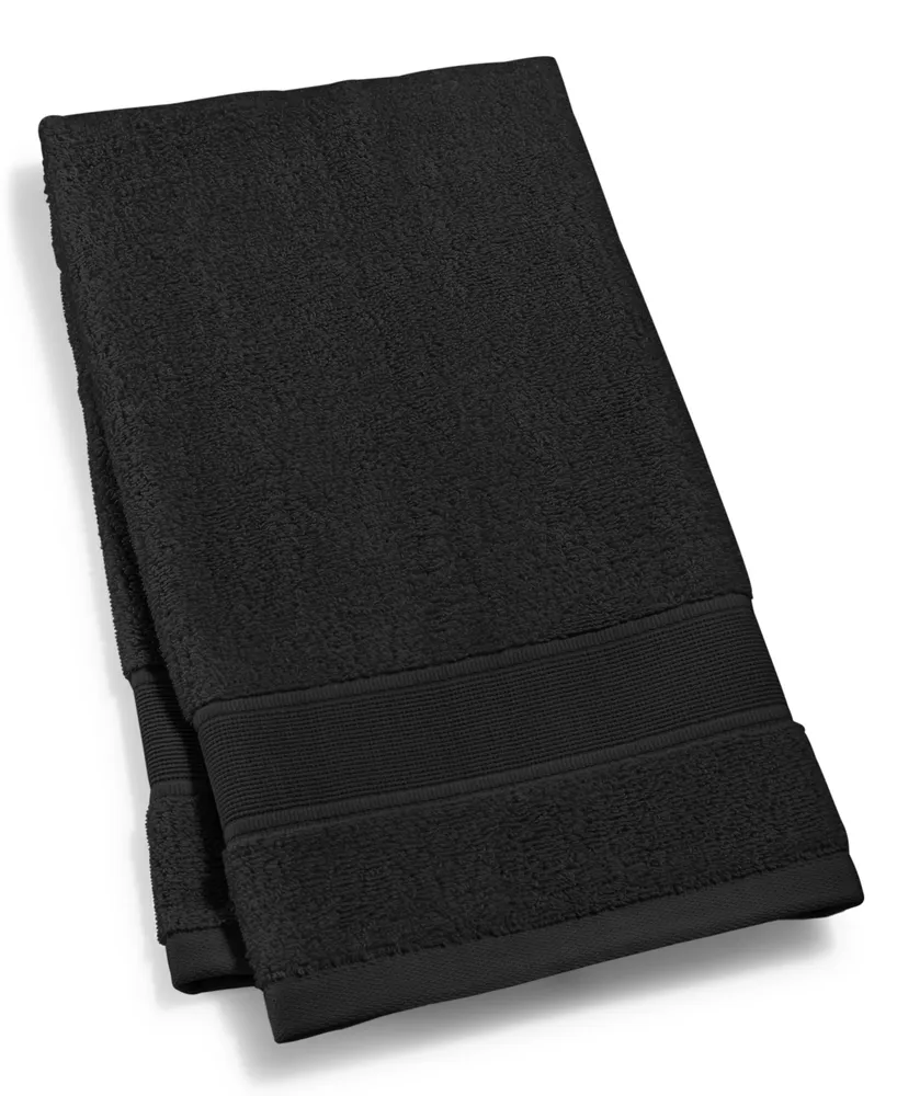 Ralph Lauren Sanders Cotton Solid 16 x 30 Black Hand Towel New Bathroom