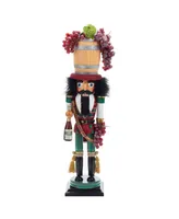 Kurt Adler 18.9-Inch Hollywood Wine Barrel Hat Nutcracker