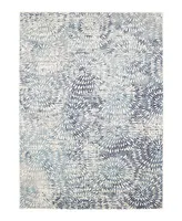 Scott Living Expressions Imprinted Blooms Aqua 8' x 11' Area Rug