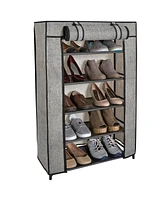 Simplify 5 Tier Shoe Organizer with Cover