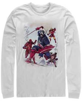 Marvel Men's Classic Hero Samurai Warriors, Long Sleeve T-Shirt