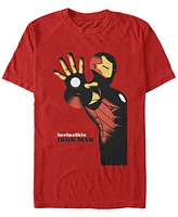 Marvel Men's Invincible Iron Man Poster, Short Sleeve T-shirt