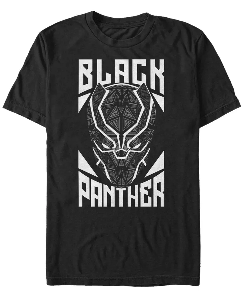 Marvel Men's Black Panther Geometric Mask, Short Sleeve T-Shirt