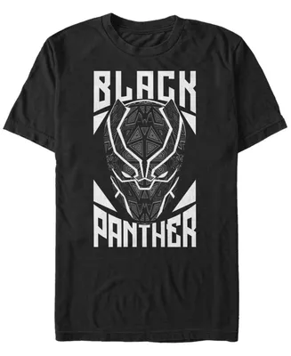 Marvel Men's Black Panther Geometric Mask, Short Sleeve T-Shirt