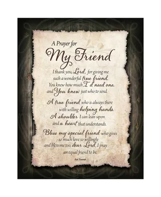 Dexsa Prayer for My Friend Timberland Wood Plaque, 11.75" x 15"