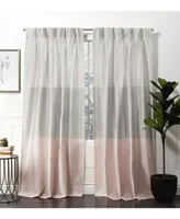 Exclusive Home Curtains Chateau Striped Faux Silk Pinch Pleat Curtain Panel Pair