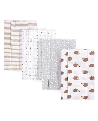 Hudson Baby Unisex Infant Cotton Flannel Burp Cloths 4pk, Bee, One Size