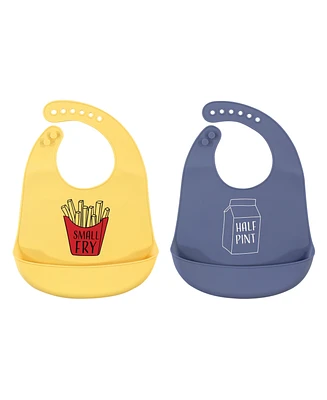 Hudson Baby Silicone Bib 2-Pack