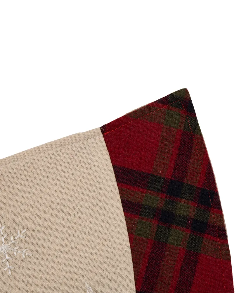 Glitzhome Fabric Christmas Tree Skirt - Dachshund