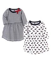 Hudson Baby Baby Girls Cotton Long-Sleeve Dresses 2pk