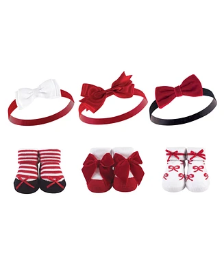 Hudson Baby Girls Headband and Socks Giftset