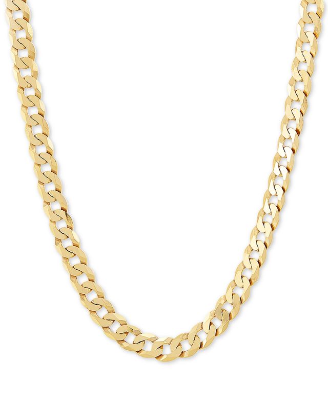 Curb Link 22" Chain Necklace (7mm) in 18k Gold-Plated Sterling Silver