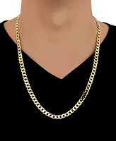 Curb Link 24" Chain Necklace (7mm) in 18k Gold-Plated Sterling Silver