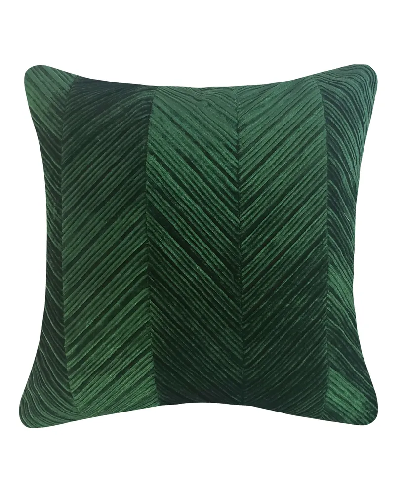 Edie@Home Chevron Velvet Decorative Pillow, 20" x 20"