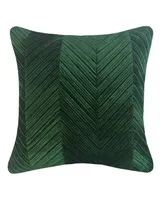 Edie@Home Chevron Velvet Decorative Pillow, 20" x 20"