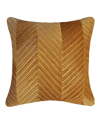 Edie@Home Chevron Velvet Decorative Pillow, 20" x