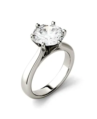 Moissanite Solitaire Engagement Ring 3-1/10 ct. t.w. Diamond Equivalent 14k White or Yellow Gold