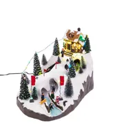 Kurt Adler Motion Led Christmas Skiing Village