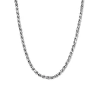 Rope Link 22" Chain Necklace in Sterling Silver