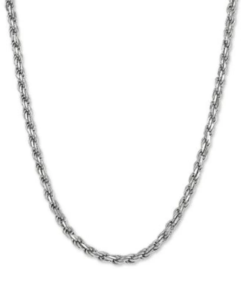 Rope Link Chain Necklaces In Sterling Silver 18k Gold Plated Sterling Silver