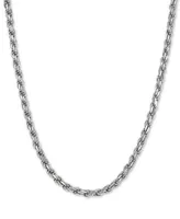 Rope Link Chain Necklaces In Sterling Silver 18k Gold Plated Sterling Silver