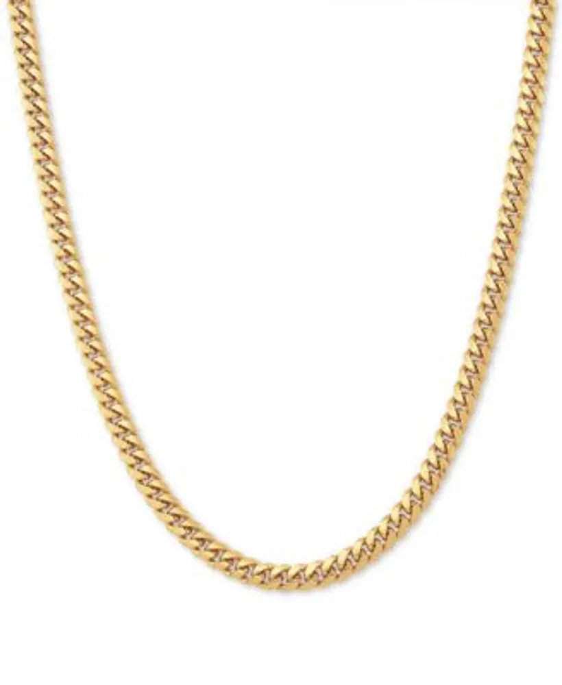 Cuban Link Chain Necklaces In Sterling Silver 18k Gold Plated Sterling Silver