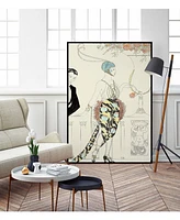 Giant Art 36" x 24" Arte Deco Fashion Ii Art Block Framed Canvas