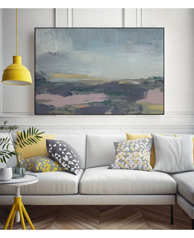 Giant Art 40 x 30 Pretty Horizon I Art Block Framed Canvas - Multi