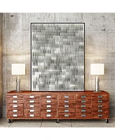 Giant Art 32" x 24" Woven Reeds Iii Art Block Framed Canvas