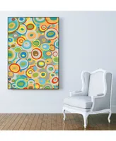 Giant Art 40" x 30" Overlapping Ovals I Art Block Framed Canvas