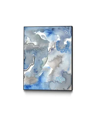 Giant Art 32" x 24" Subtle Blues Ii Art Block Framed Canvas