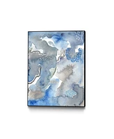 Giant Art 32" x 24" Subtle Blues Ii Art Block Framed Canvas